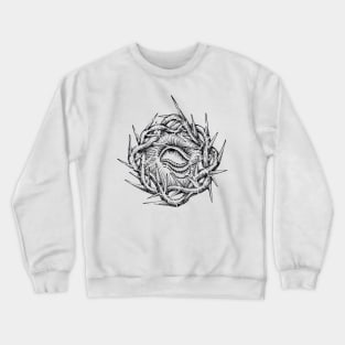 japanese style blackworkers thorny plant Crewneck Sweatshirt